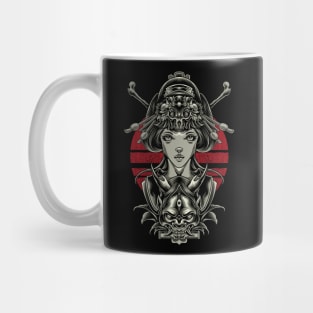 geisha and skull Mug